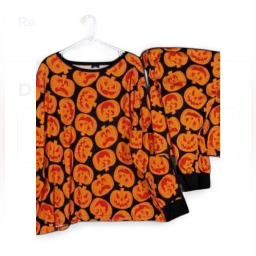 Halloween unsex lounge wear Size 2XL. Hide and Eek - Pumpkin Print